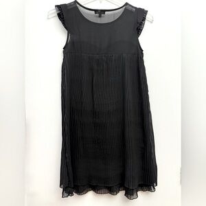 C2 Studio Elegant Black Ribbed Midi Cocktail Dress